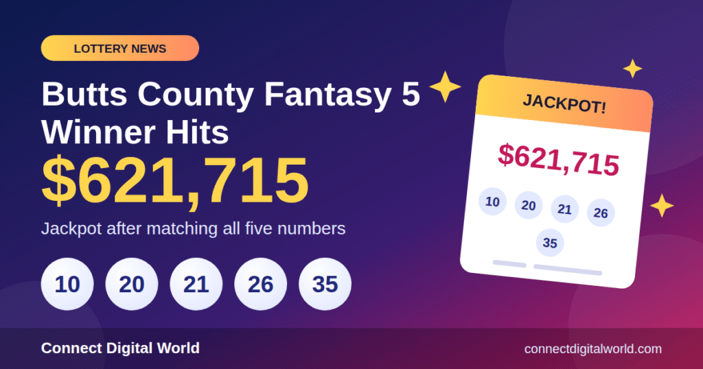$621,715 Fantasy 5 Jackpot Won in Butts County, Georgia