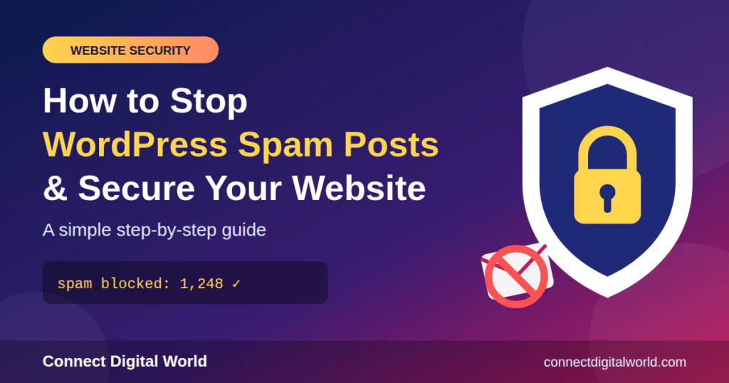 stop wordpress spam posts secure website