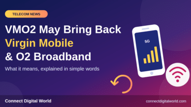 VMO2 May Bring Back Virgin Mobile and O2 Broadband: What It Means, Explained Simply 2 Virgin Mobile and O2 Broadband logos returning – VMO2 telecoms news
